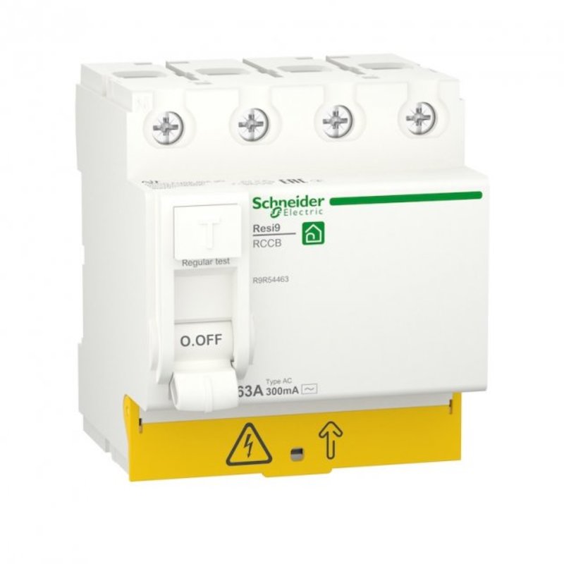 Дифференциальное реле (УЗО) 4 пол. 63А 300mA AC "SCHNEIDER Resi9" R9R54463