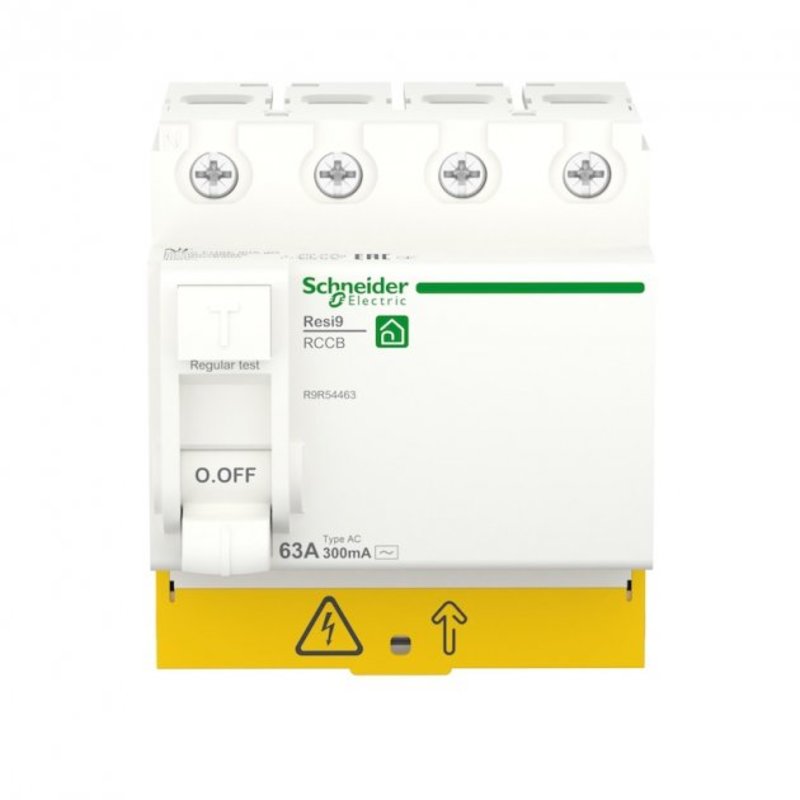 Дифференциальное реле (УЗО) 4 пол. 63А 300mA AC "SCHNEIDER Resi9" R9R54463