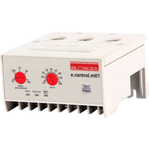 Реле захисту двигуна e.control.m01, 12-60А "E.NEXT" p0690001