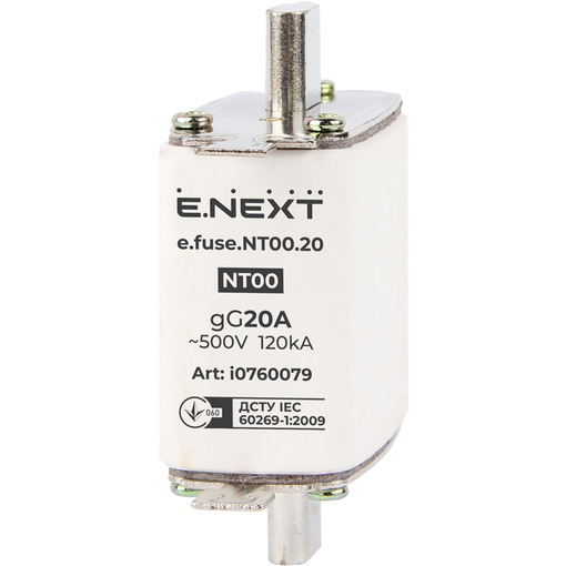 Запобіжник плавкий e.fuse.NT00.20, габарит 00, 20А "E.NEXT" i0760079