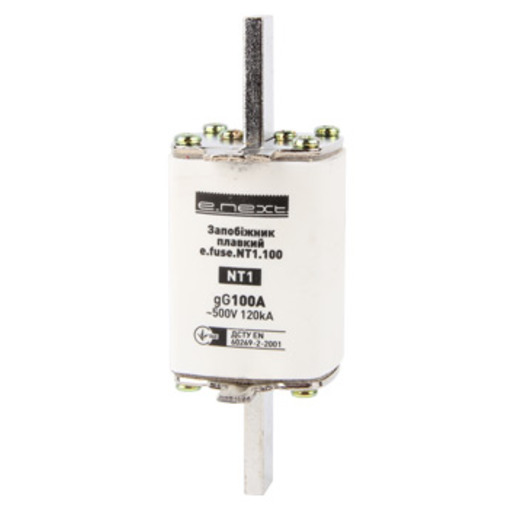 Запобіжник плавкий e.fuse.NT1.100, габарит 1, 100А "E.NEXT" i0760055
