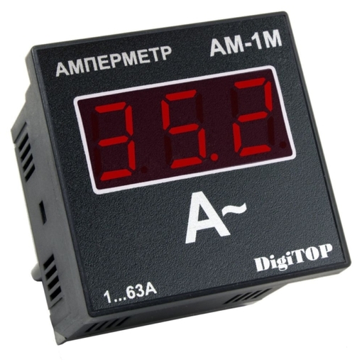 Амперметр Aм-1м (зовнішній ТТ) трифазний щитовий "DigiTOP"