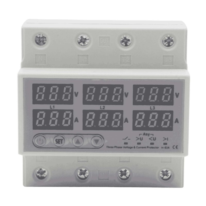 Реле напруги 3 фазне 100A "Щит" гарантія 2 роки "LEMANSO"  LM31542-100А