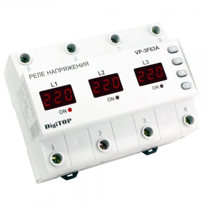 Реле напруги Vp-3F 63A "DigiTOP"