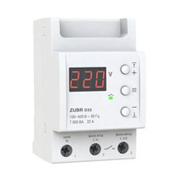 Реле напряжения 32 А (max 40 А), 7 000 ВА "ZUBR" D32