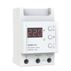 Реле напруги 40 А (max 50 А), 8 800 ВА "ZUBR" D40