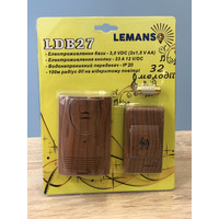 Бездротовий дзвінок на батарейках 12V вишня "LEMANSO" LDB27