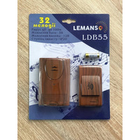 Звонок беспроводной на батарейках 12V вишня "LEMANSO" LDB55