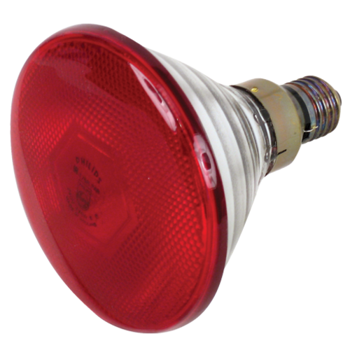 Лампа інфрачервона 175W Е27 230V на половину червона "LEMANSO" LM3010