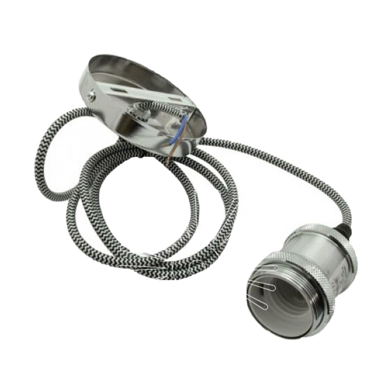 Подвес металлический 100*20мм + E27 серебро 1.5м для LED ламп "LEMANSO" LMA3221