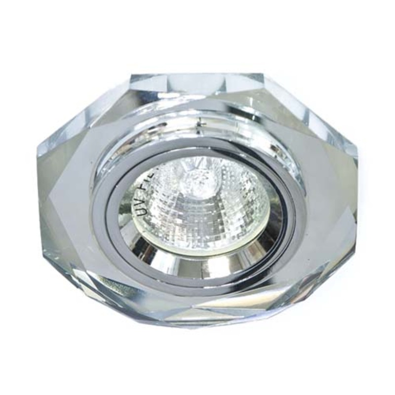Светильник точечный MR16 50W GU5.3 прозрачный-хром "LEMANSO" ST152